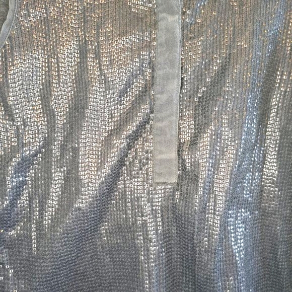 J. Crew Gray Sequin Tank Top with Buttons Size Medium - Picture 5 of 5